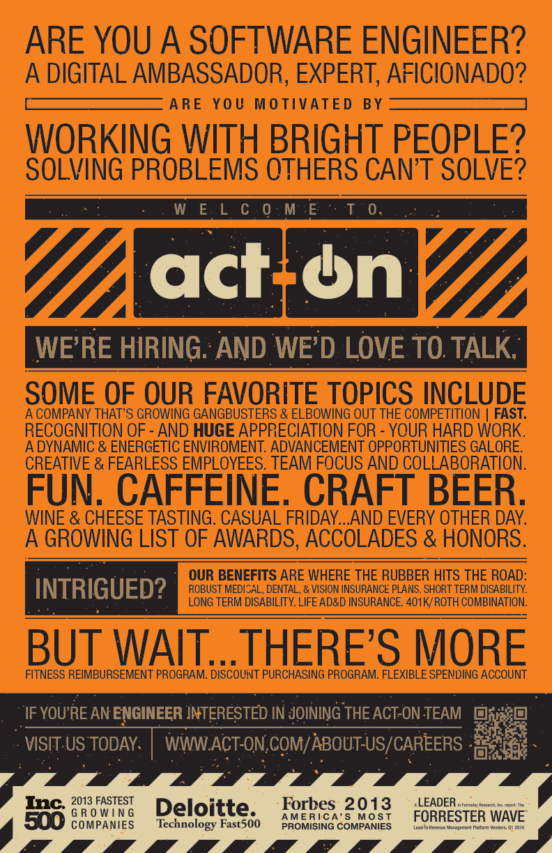 Act-On Engineering Recruiting Poster