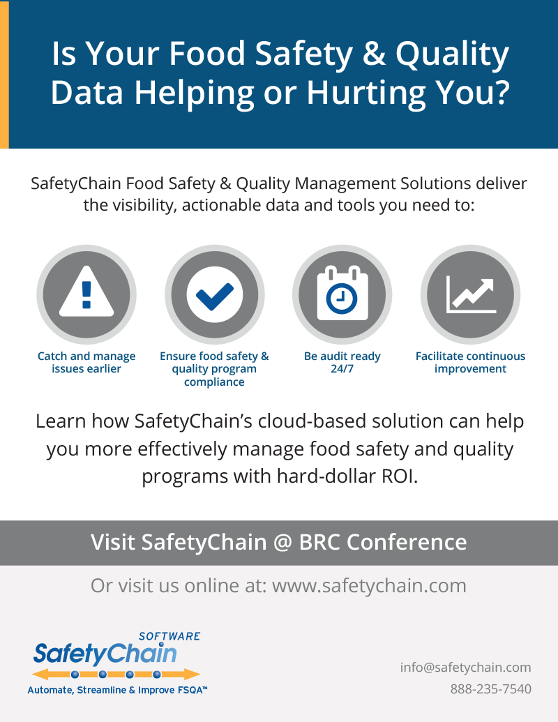 SafetyChain Software BRC Ad 2016